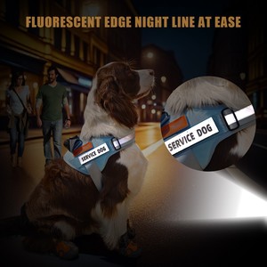 2024 Mới Phản Xạ Chống Cháy Nổ Vest Với Độn Ngực Dây Đeo Bán Buôn Quần Áo Vật Nuôi Trung Bình Và Lớn Con Chó Kéo Sợi Dây Thừng - Product Image 4