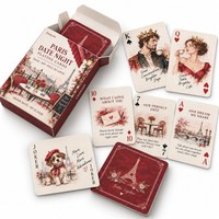 Cartes à jouer personnalisées écologiques et recyclables pour la Saint-Valentin, pour des rendez-vous romantiques et des jeux de boisson - Portraits personnalisés, boîte personnalisée