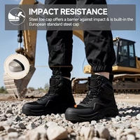 Botas de Seguridad de Trabajo para Hombre con Puntera de Acero |   Construcción Indestructible, Resistente a Impactos, a Pinchazos, Cómoda y Resistente al Desgaste