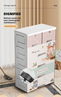 Armoire de rangement en plastique pour enfants, design de dessin animé, matériau épaissi, 3 à 7 niveaux, organisateur de vêtements pour le salon