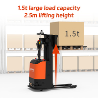 Robot Forklift Elektrik Otomatis AMR Pallet Stacker dengan Tinggi Angkat 2.5m untuk Gudang Pintar dengan Navigasi Pemetaan SLAM