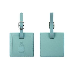 Fashionable Multi-Color Square PU Leather Luggage <b>Tag</b> Portable Accessory with <b>Name</b> and Address for Travel - Product Image 6