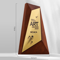 Trophée en bois et médaille créative avec impression UV, design gravé portable, récompense pour employé de l'année lors de la réunion annuelle