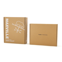 Paquete plano de cartón corrugado con logotipo personalizado impreso troquelado plegable Kraft Mailer Personalice su propia caja
