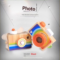 Jouet kaleidoscope en bois en forme d'appareil photo reflex, jouet éducatif Montessori, jouets préscolaires, jouets de puzzle, jouets de motricité fine, en vrac