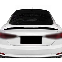 Aileron de coffre et de toit en ABS noir brillant et à motif carbone, compatible avec Audi A5 F5 Sportback 2017-2024