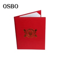 Personnaliser le papier en similicuir lisse taille 8.5*11 titulaire de certificat de diplôme pour le logo de l'université