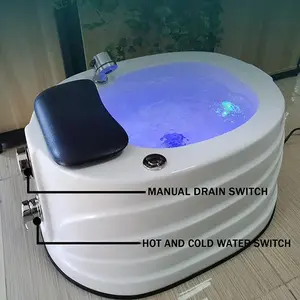 Güzellik salonu ayak banyosu masaj ile sörf ışık pedikür kase drenaj deliği ile ayak Spa masaj havza - Product Image 4