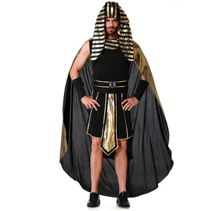 Disfraz de Cleopatra Faraona Egipcia Yi Xiaoyi para Adultos Unisex, Traje de Pareja para Halloween, Temática del Antiguo Egipto en Negro y Dorado - Product Image 2