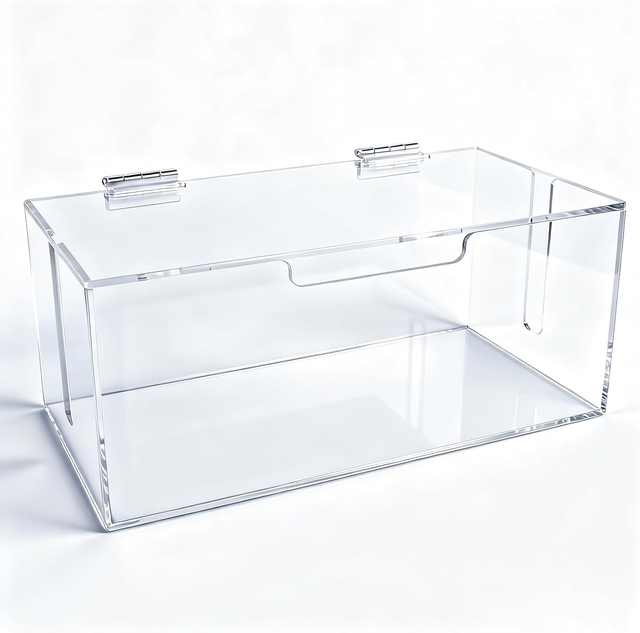 Clear Cable Organizer Box with Lid, Desk Cord Charger Storage Case for Power Strip, Electronic Drawer Wire Organizer Home Office