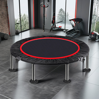 Equipo de Fitness, Trampolín Redondo para Interiores y Exteriores con Barra de Agarre, Material de Acero y PVC