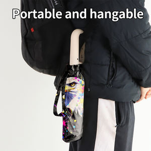 Parapluie pliant imprimé de luxe pour femmes, parapluie de pluie tendance, imperméable et compact - Product Image 3