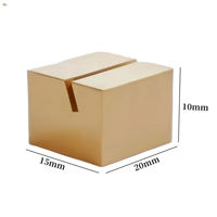 Porte-cartes de visite en laiton 20x15x10mm, support de bureau pour mémos, messages, étiquettes, prix – Durable et pratique pour supermarchés