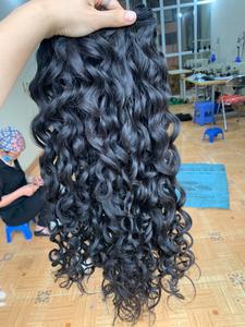 Cabello humano rizado birmano, 100% natural, transparente, marrón claro, cierre de encaje - Product Image 3