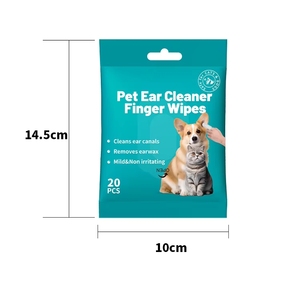 Lingettes Hypoallergéniques <span class=keywords><strong>pour</strong></span> le Nettoyage des Oreilles des Animaux – Nettoyant Doux <span class=keywords><strong>pour</strong></span> le Canal Auditif, Tampons Dissolvants de Cérumen, Nettoyage Quotidien Sûr <span class=keywords><strong>pour</strong></span> Chiots et Chatons - Product Image 1