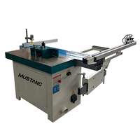 Scie à table coulissante MX5117T Mustang 4/5,5 kW avec moteur, tourelle de fraisage, table de travail 1130x670mm, vitesse de la tourelle 1800 tr/min, pour le meublement