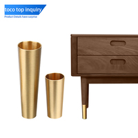 Manchon conique doré pour pieds de meubles, couvre-pieds de canapé en métal couleur laiton, embouts décoratifs pour pieds de chaise et de table pour meubles en bois