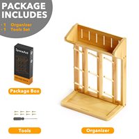 Usine personnalisé bambou gain de place cuisine porte-bouteilles organisateur pour bébé biberon étendoir sèche-linge accessoires de stockage