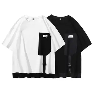 Camiseta masculina de manga curta, camiseta branca para homens, barata, casual, amostra grátis