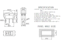 Interrupteur à bascule SPDT ON-OFF-ON 16A 250V125VAC 12V24VDC RL1-5Y13-C-96-B/B-P1