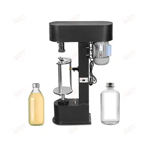 110V 220V Aluminum lock head Semi Automatic Locking And Screw Ropp Capping Machine For Plastic Lid Drinks Juices Liquid Bottle