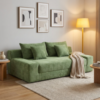 Konvertierbares Klappsofa Modulares Design Rechteckige Form Doppelschichtige Streifenoptik Sofa Kleines Vakuumkomprimiertes Sofa Villa