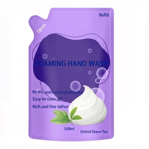 Recharge en gros de <span class=keywords><strong>savon</strong></span> <span class=keywords><strong>liquide</strong></span> moussant personnalisé pour les <span class=keywords><strong>mains</strong></span>, 300 ml, parfum floral, désinfectant pour les <span class=keywords><strong>mains</strong></span>, pour fournisseur en gros à domicile - Product Image 6