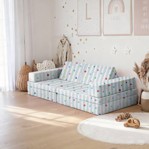 Canapé modulaire contemporain en mousse pour enfants, convertible, prix d'usine, pour salle de jeux, chambre et salon - Product Image 2