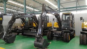 Hengwang HW80L 6ton 7ton <span class=keywords><strong>8ton</strong></span> Nieuwe Medium Graafmachine Op Wielen Grote Emmer <span class=keywords><strong>Mini</strong></span> Wiel Graafmachine - Product Image 3