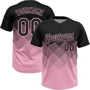 Custom 2-Tone Gradient Softball Jersey Personalized Adult Youth Team Uniform Moisture Wicking V-Neck Short Sleeve XS-5XL - Product Image 1