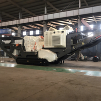 Concasseur mobile sur chenilles 200t/h pour la production d'agrégats et la construction routière à partir de déchets de construction et de béton