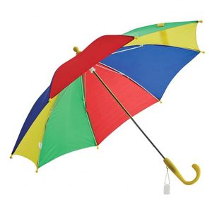 Paraguas Recto Semiautomático con Mango Curvo Personalizado, Arcoíris, para Niños y Adultos, Venta al Por Mayor - Product Image 1