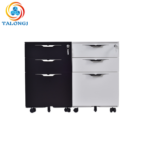 Wholesale <b>Lockable</b> 3-<b>Drawer</b> Steel Mobile Pedestal Handles Commercial Filing Cabinet for Home Office School Use Secure Document - Product Image 5