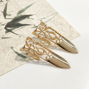 Fashion Accessories Nail Covers Gold <b>Open</b> Adjustable Ethnic Style Finger Decorations For Chinese Costume Dress <b>Up</b> - Product Image 2