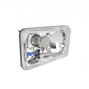 Lámpara de faros delanteros de coche con corte de diamante blanco de 5 pulgadas con lente transparente de vidrio cuadrado 6*4 H4/bombilla halógena Compatible con nueva condición - Product Image 2