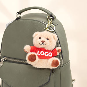 พวงกุญแจตุ๊กตาหมีขนาด 10 ซม. พร้อมพิมพ์โลโก้ตามสั่ง ของขวัญพวงกุญแจแบบกำหนดเอง ของที่ระลึกการท่องเที่ยวและของที่ระลึกจากพิพิธภัณฑ์/สวนสัตว์ - Product Image 5