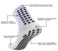Chaussettes de football antidérapantes pas chères pour adultes, chaussettes de sport rayées d'automne avec logo personnalisé, vente en gros