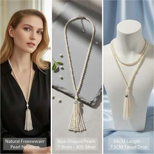 Collar de Perlas Cultivadas con Borla - Product Image 3