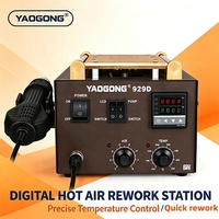 Machine de séparation d'écran LCD YAOGONG 929D, plaque chauffante sous vide 800W, station de retravaillage à air chaud avec pompe intégrée pour outil de réparation de téléphone