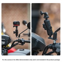 Lima Dudukan MWUPP untuk Insta360 YI dan untuk Kamera Aksi yang Kompatibel dengan Kaca Spion Motor Ukuran 230