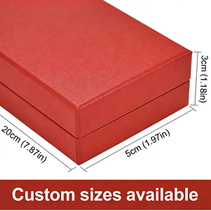 Scatola Regalo <span class=keywords><strong>Vintage</strong></span> Rettangolare con Foglia d'<span class=keywords><strong>Oro</strong></span> e Motivo Quadrato per Collane e Bracciali da Matrimonio, Goffrata - Product Image 3