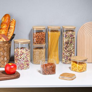 Wholesale Eco-Friendly Glass Food Safe Storage <b>Containers</b> Large Capacity Measuring Cup Lids Removable ABS Seals Rounded Corner - Product Image 4