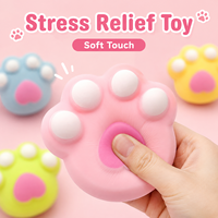 Jouet Squishy Patte de Chat Rempli de Farine, à Rebond Lent, Anti-Stress et Fidget Toy