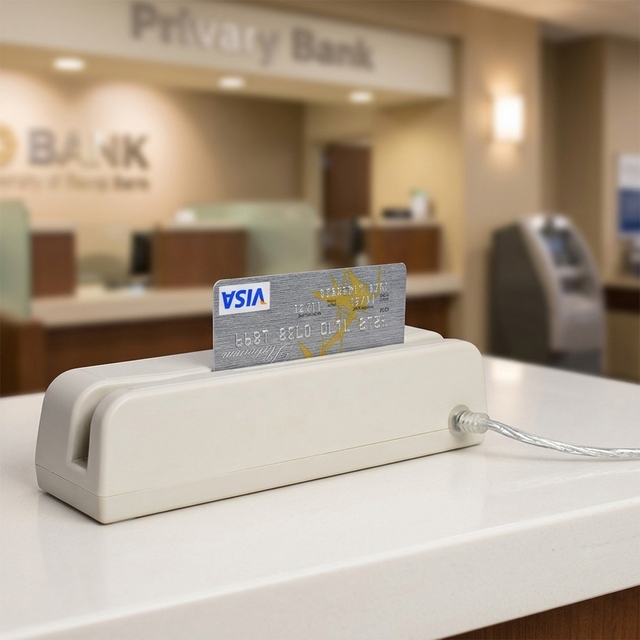 Two-Track Magnetic Card Reader Small Size USB Magstripe Card Reader Card Standard ISO7811-7815