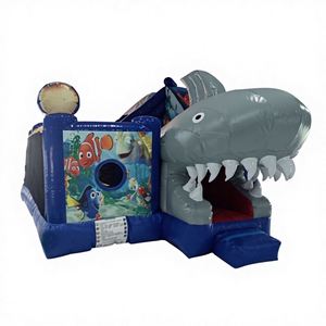 Castillo Inflable de PVC con Forma de Tiburón para Niños, Capacidad de 800 kg, 12 Personas, Uso Comercial, Parque de Aventuras, Diversión con Saltos - Product Image 2