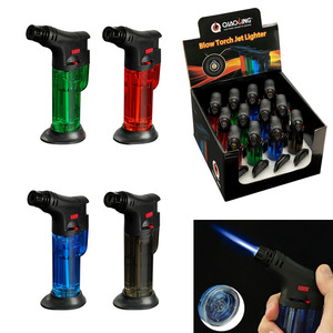 Yiwu Juji Hot <span class=keywords><strong>Torch</strong></span> encendedores butano recargable encendedor barato al por mayor de mano recargable Jet Flame Blow antorcha encendedor - Product Image 1