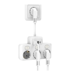 ปลั๊กพ่วง 3 ทาง รุ่นใหม่ พร้อมสาย Type C ยาว 5 ซม. ป้องกันไฟกระชาก มีช่อง USB-A และ USB-C พร้อมสวิตช์แยกแต่ละช่อง - Product Image 1