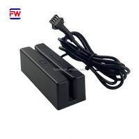 Lector de Tarjetas Magnéticas de Banda Magnética Mini 123 FUWEI, USB RS232 RS485 TTL, Protocolo ISO7811/1-6, 13.56MHz, Material ABS
