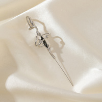 Boucles d'oreilles tendance pour piercing, enveloppant l'auricule, crochet diagonal, bijoux féminins pour concerts et événements