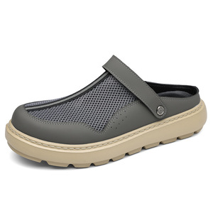 Zuecos para Hombre, Transpirables, de Malla, para Verano, Playa, Color Gris y Negro, Reversibles, con Cierre en el Tobillo, Tallas para Adultos 38, 39, 40, 41, 42, 43, 44 - Product Image 5